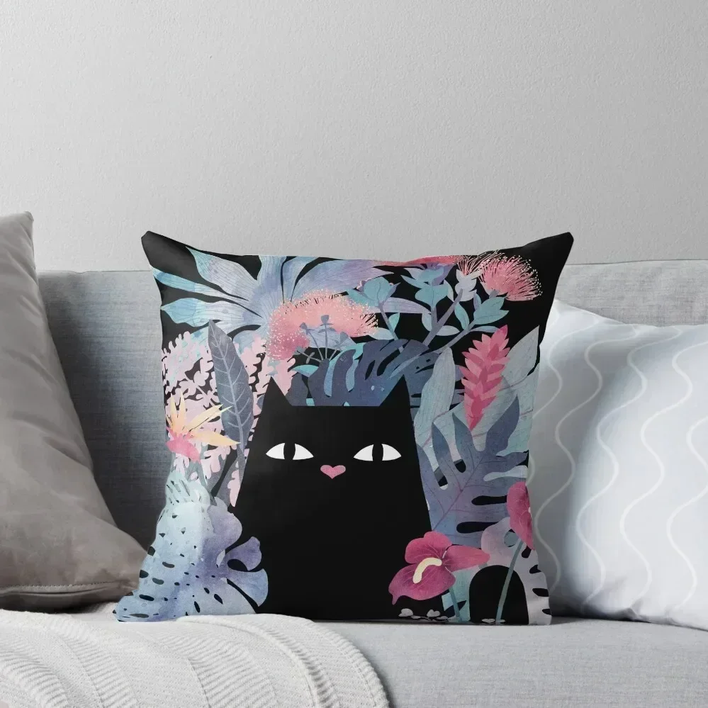 

Popoki (Pastel Black Velvet) Throw Pillow Couch Pillows Cushion Child pillow