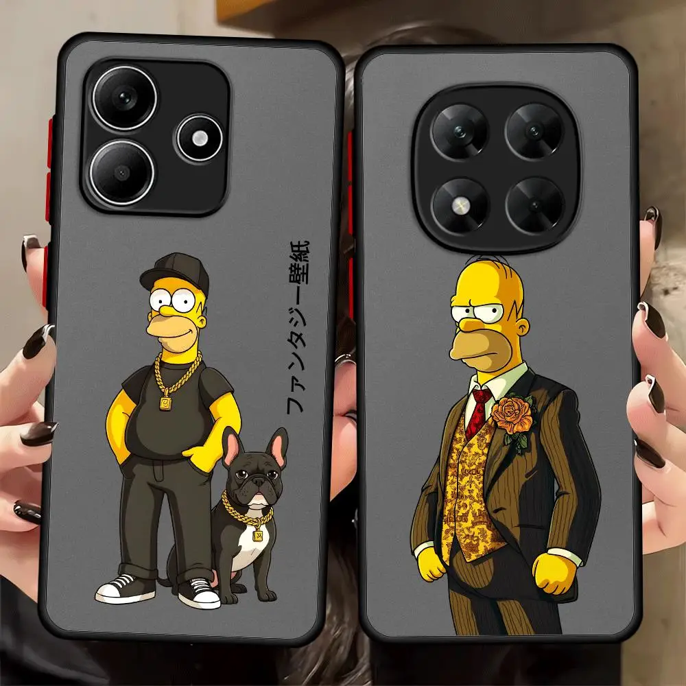 Die Simpsons Coole Homer Handyhülle für Xiaomi Redmi Note 14 10 13C A4 13 Pro Plus 9S 11 14C 12