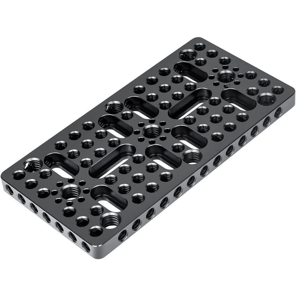 INNOREL CP1407 Wielofunkcyjna Płytka Serowa 14x7cm z Otworami Lokacyjnymi ARRI i Gwintami 1/4\" i 3/8\" do Klatki Kamery i Slidera — zdjęcie produktu 7