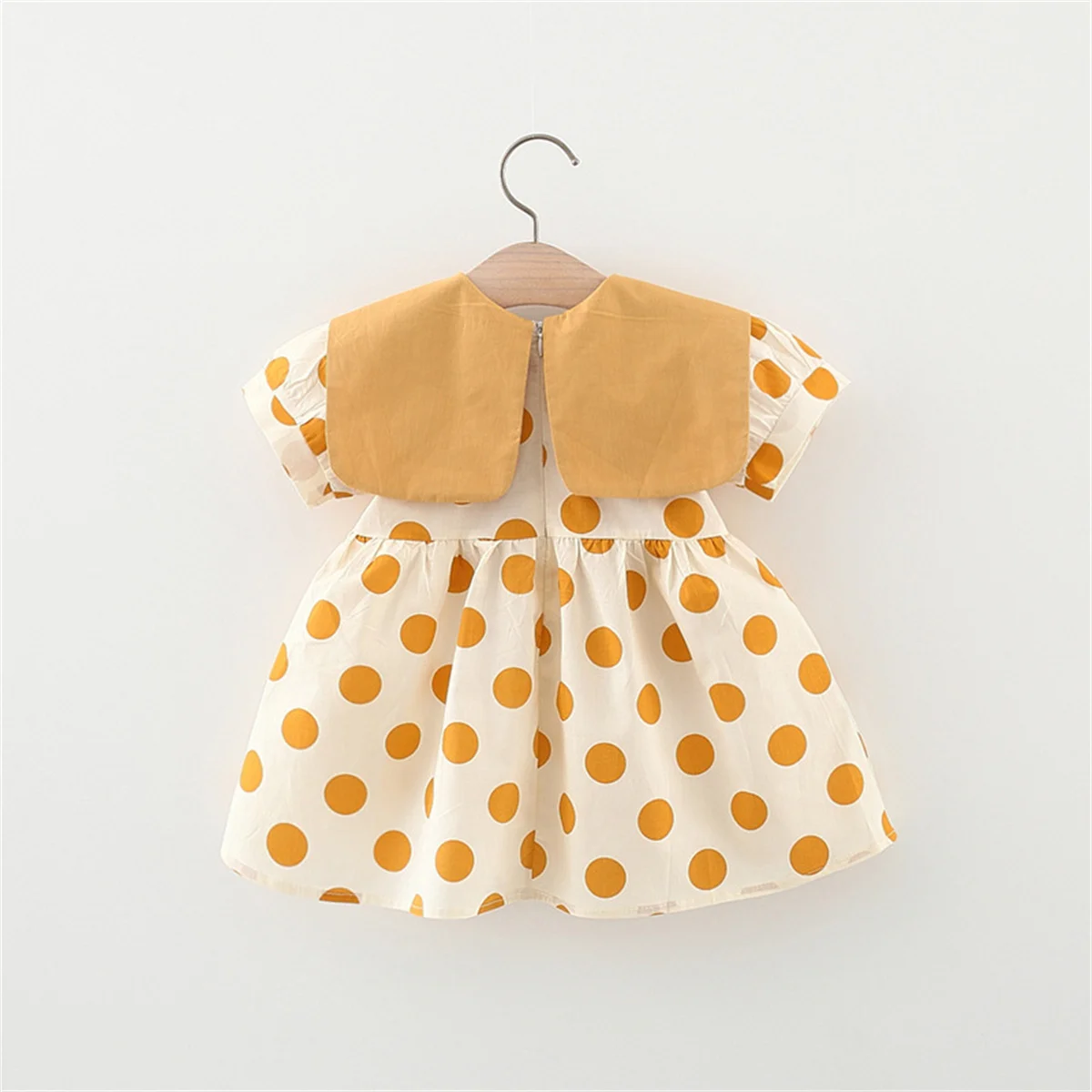 Summer New Baby Girls Dress Bow Polka Dot Puffy Sleeve Sweet Princess Dress Birthday Party Dress (0-3 Years)