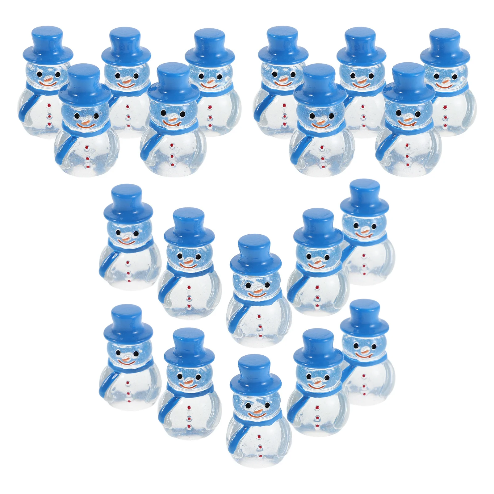 

20Pcs Resin Mini Snowman Figurines Cheerful Winter Tabletop Decor Versatile Crafting Accessories Tiny Snowman Ornaments