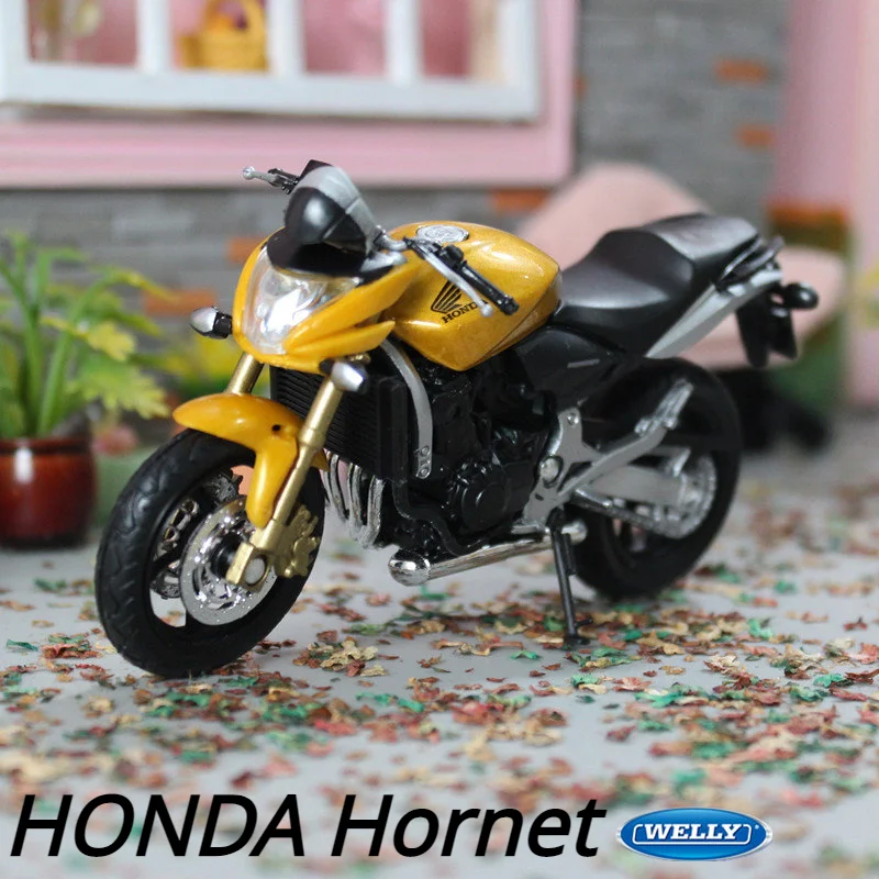 

Welly 1:18 HONDA Hornet, сплав, спортивная модель мотоцикла, имитация литья под давлением металлическая уличная модель мотоцикла, коллекция детских игрушек, подарки