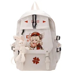 Genshin Impact Student School Bag Backpack Cosplay Klee Xiao Morax Kazuha Hu Tao Barbatos Cartoon Bookbag Laptop Travel Rucksack