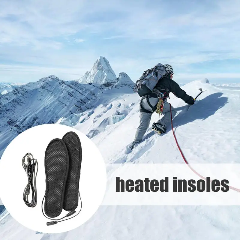 Heated Shoe Insoles Battery-Operated Electric Shoe Insoles Washable Electric Thermal Insoles Rechargeable Foot Warmer Insoles