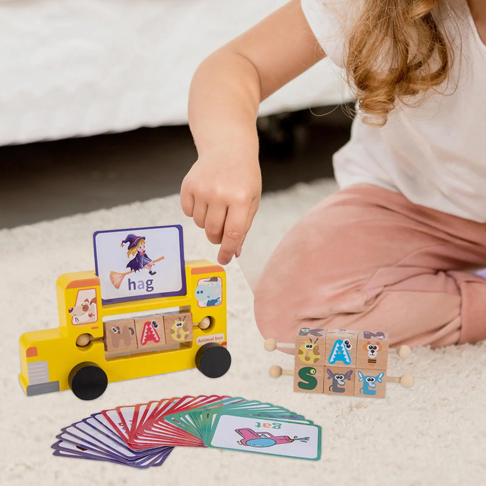 

Letter Spelling Block Matching Letters Toy for Preschool Ages 3 Kindergarten