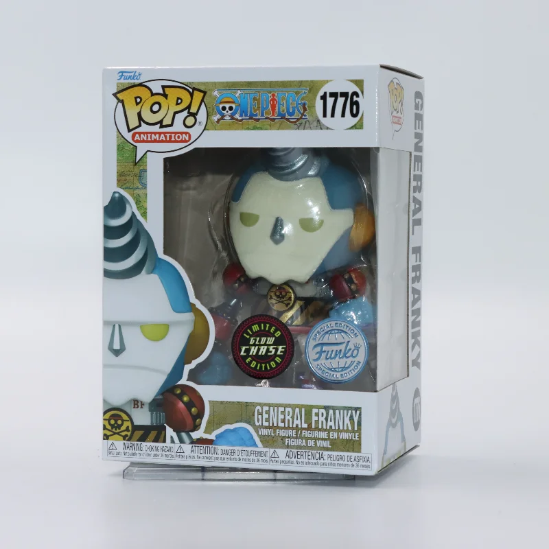 Original Funko Pop One Piece General Franky Glow # 1776 Figura de acción Estatuilla Edición limitada Figura de vinilo Modelo de muñeca Juguete para regalo