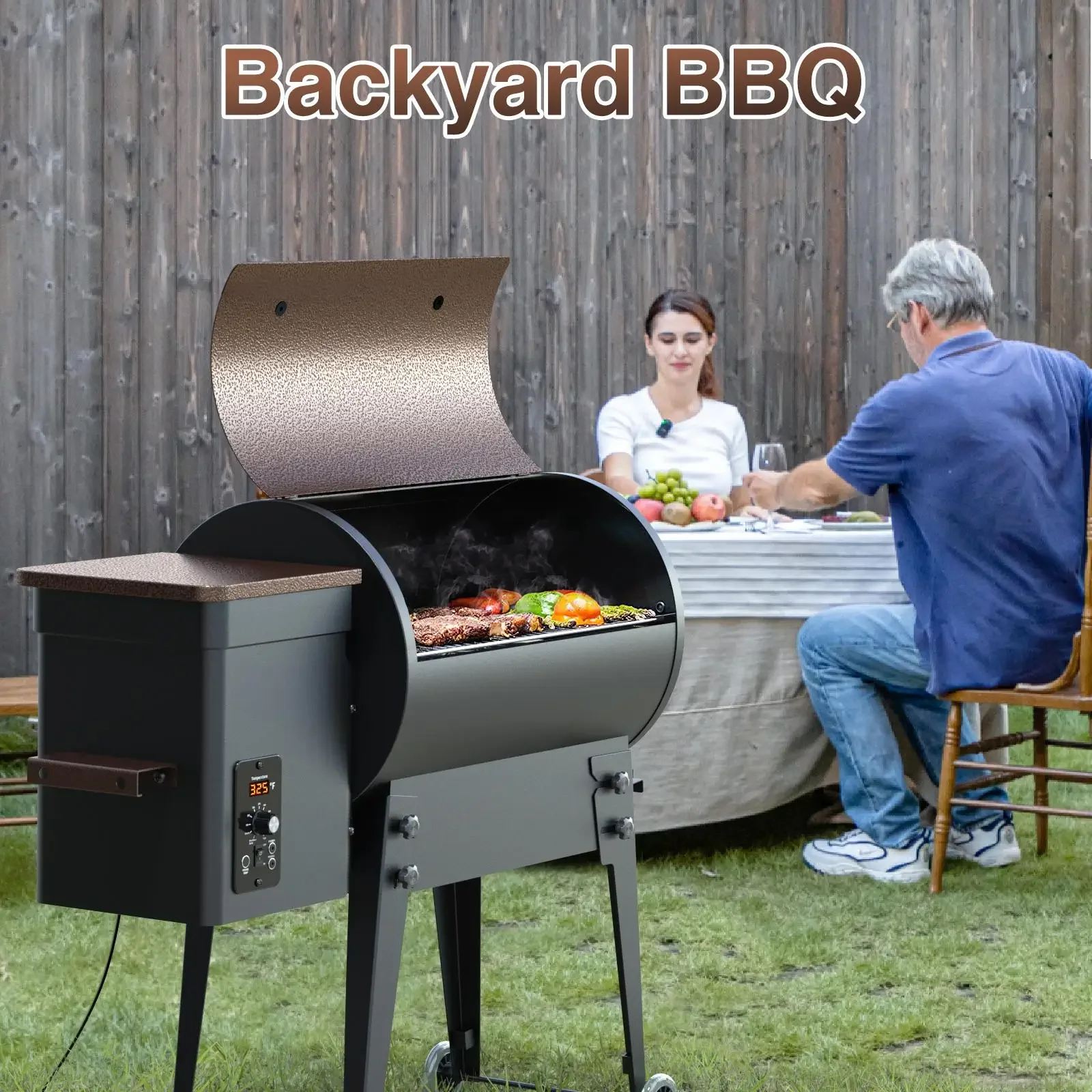 Portable Outdoor Grill Electric Grill Plate Wood Pellet BBQ Smoker for RV Camping Cooking BBQ