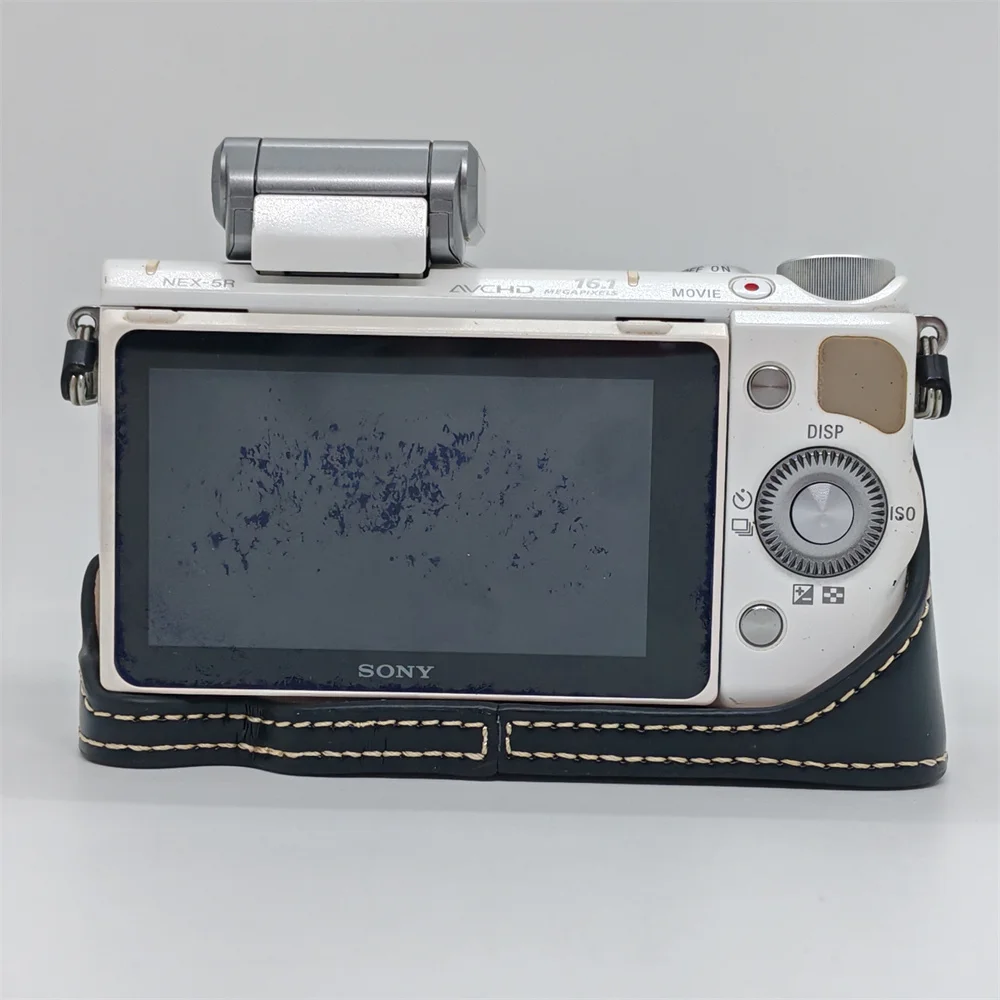 PU Leather Camera Half Case for Sony NEX5 NEX-5 NEX5R NEX-5R NEX5T