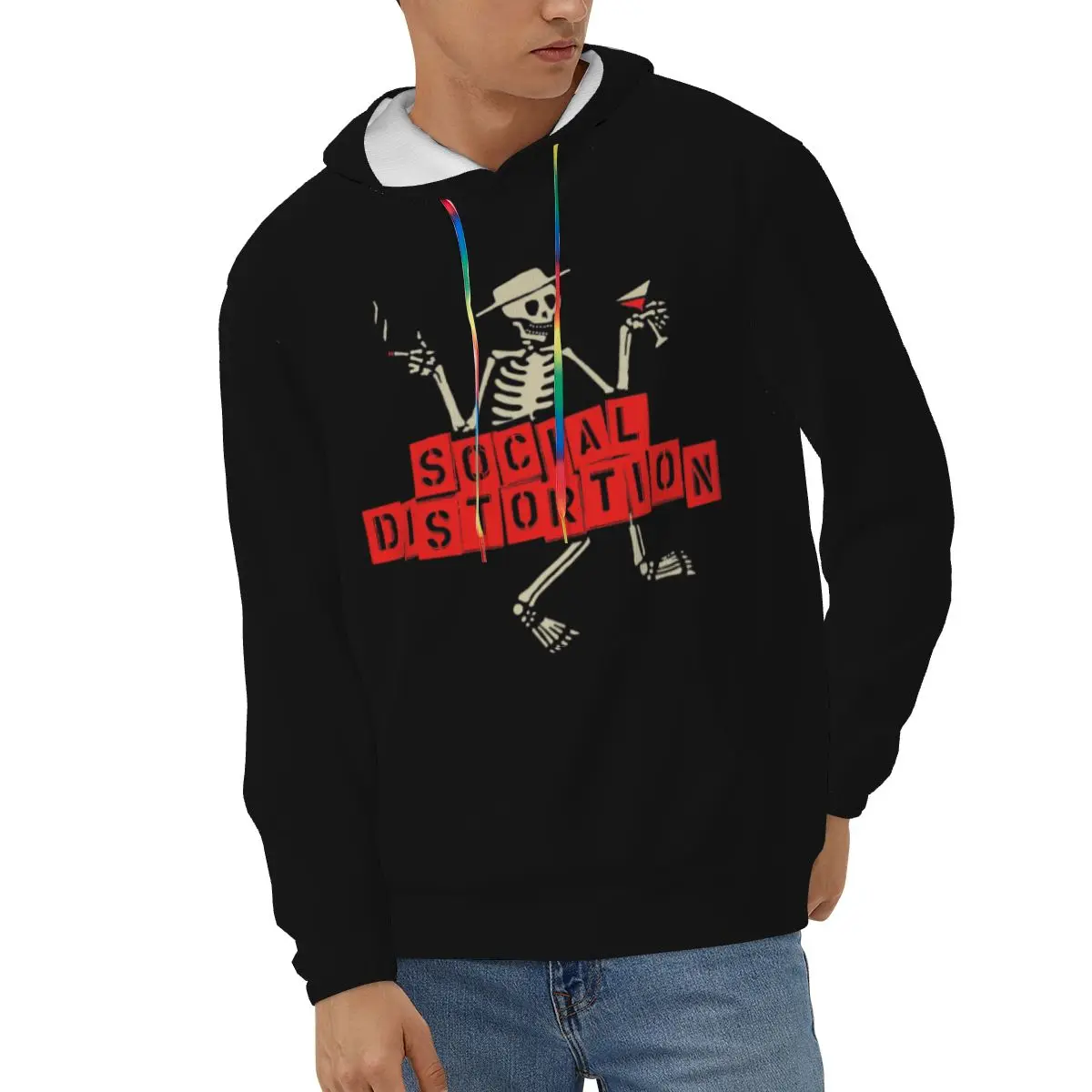 

Social Distortion Skull Men's Hoodies Autumn Winter Hooded Sweatshirt Hoodie Hip Hop Pullover Hoody