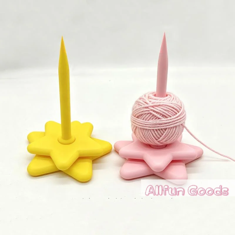 2pc 3D Printed Yarn Stand Holder Knitting Beginner Crochet Wool Ball Winder Tools Sewing Thread Spool Wool Ball Winder Tool