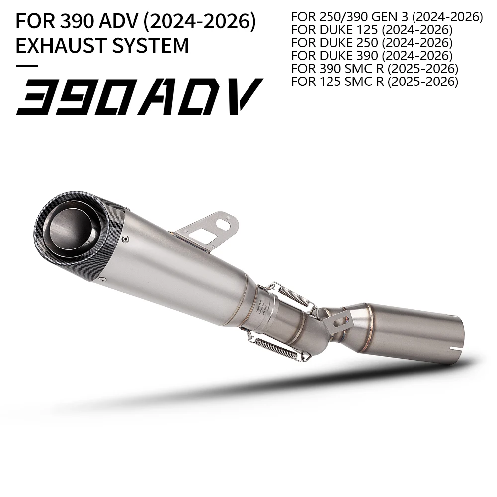 

For DUKE RC 390 ADV Exhaust Pipe Motorcycle Slip-On Mid Pipe Exhaust Muffler Escape Pipe Middle Pipe For RC390 RC200 DUKE
