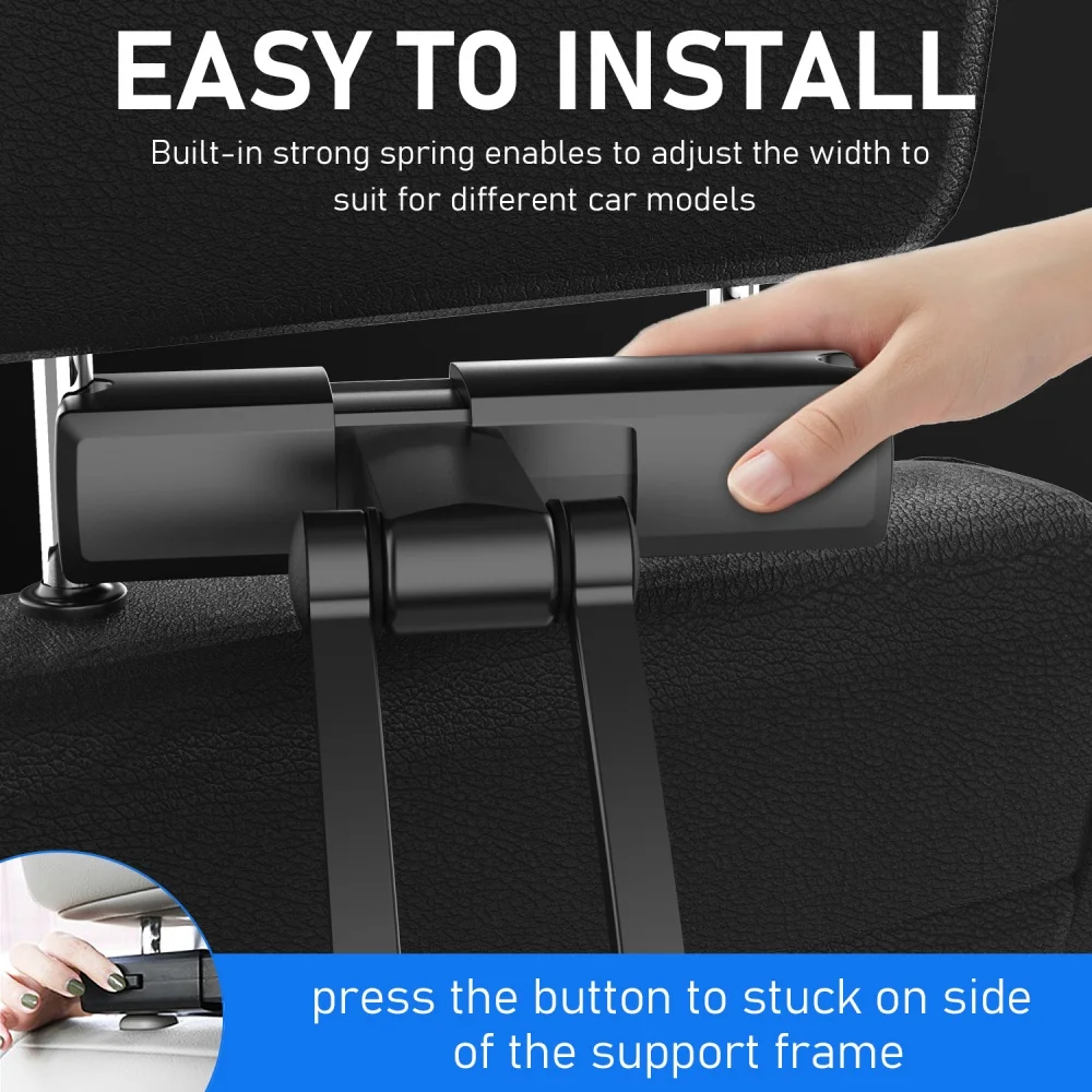 Adjustable Telescopic Car Headrest Mount for Phone & Tablet 4