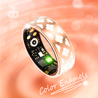 Enamel color craftsmanship Smart ring R10M with charging casestudents sleeping tracker IP68 wateproof heart rate  remote camera