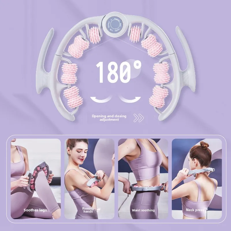 Rodillo de abrazadera Circular para piernas, masajeador de pantorrilla delgado de silicona, eliminación de músculos de piernas, equipo auxiliar de entrenamiento físico para yoga