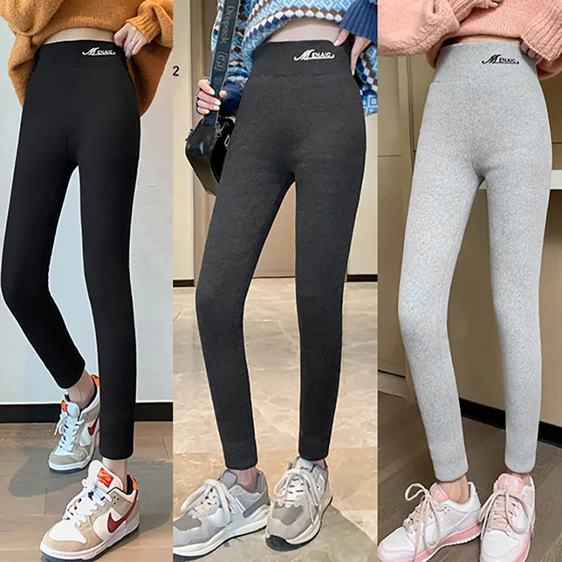 High Waist Yoga Pants Cloud Velvet Spiral Cotton Women's Base Layer Trousers Autumn Winter Warm Pants Long Pants