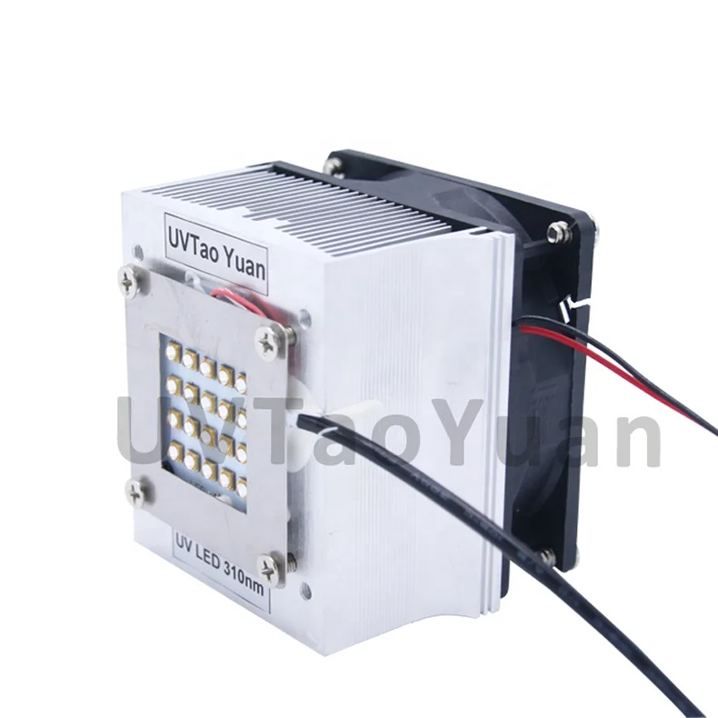 Fuerte potencia 35W 40W alta irradiación de luz 308nm 310nm 311nm UVB UVC LED COB área de luz Uv LED lámpara de curación para prueba de cultivo celular