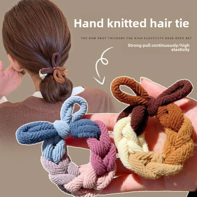 

Star with the same headband tie ball head hair band women's new high elastic durable hair rope simple rubber band headdress