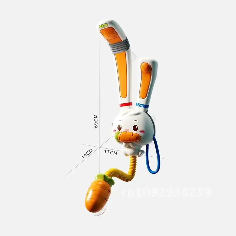 Baby Bath Toy Electric Shower Baby Rabbit Carrot Water Pump Toddler Water Toy Toy Sprinkler Bathtub Adjustable for Gift Spray