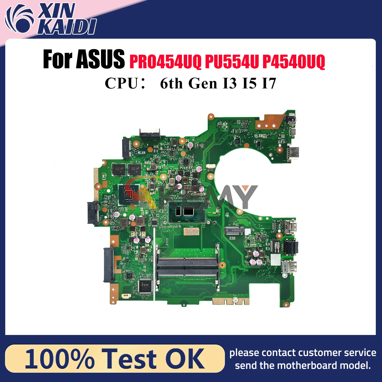 

P4540UQ Материнская плата для ноутбука ASUS ProArt P4540U PU554U P4540UQ PRO454UQ Материнская плата для ноутбука с процессором I3 I5 I7 100% tests OK stk