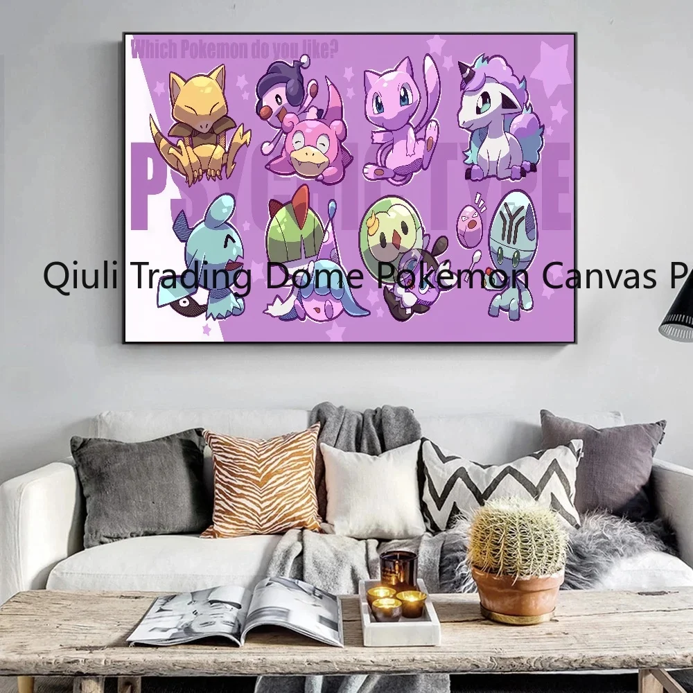 Anime Leinwand Kunst Wände Malerei Pokemon Pikachu Eevee Squirtle Bulbasaur Bild Freunde Geschenke Dekoration Gemälde Wohnkultur