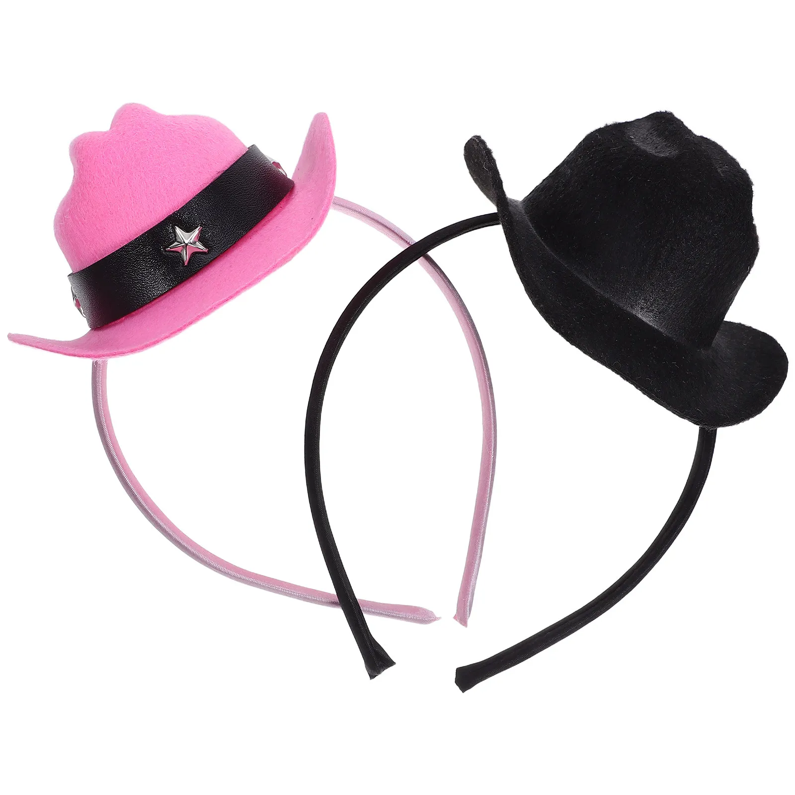 2 Piezas Mini Diadema con Sombrero de Vaquera Marrón Estilo Vintage, Pequeña Diadema con Sombrero de Copa para Eventos Temáticos, Cumpleaños, Fiestas de Té, Disfraces de Boda