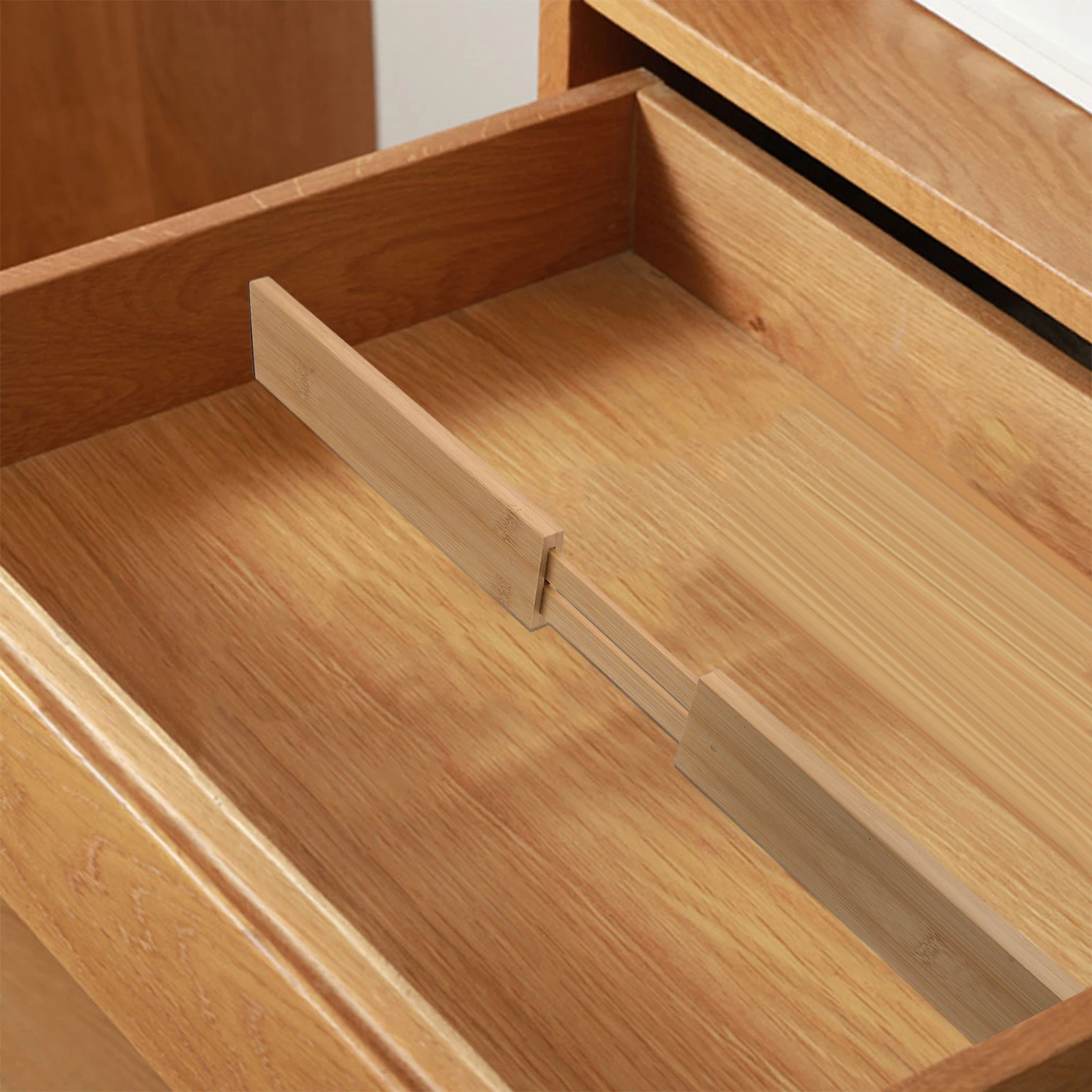 

Adjustable Bamboo Divider Retractable Reusable Drawer Organizer For Home Kitchen Storage Sorting Tool Drawer Partition Board