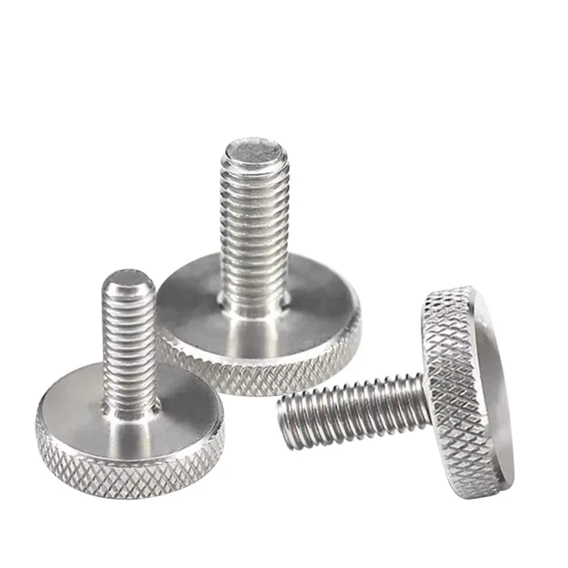 

M3 M4 M5 Stainless Steel Knurled Large Flat Head Thumb Screw Plastic Knob Screw