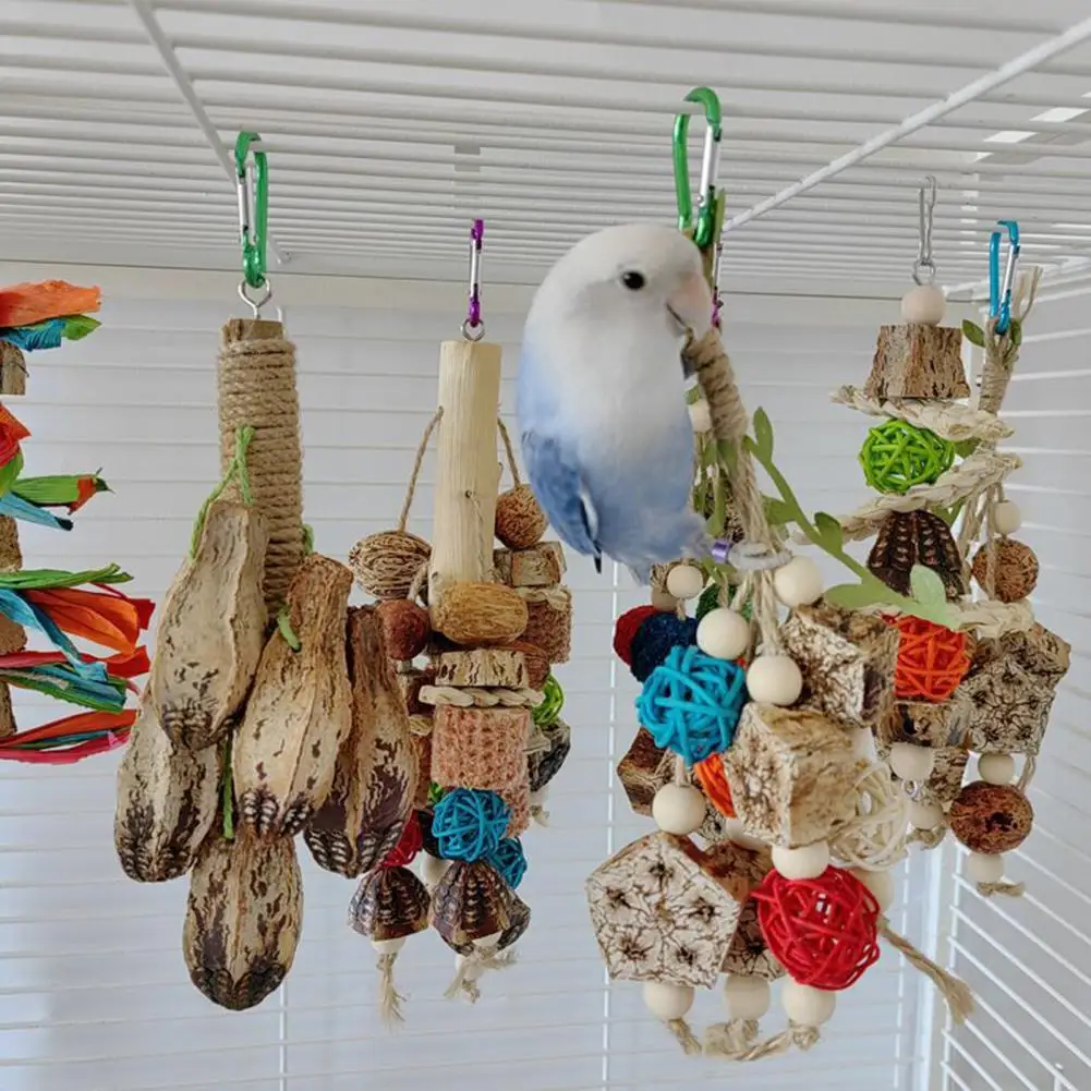 

7 Styles Parrot Toy Anti-fade Lightweight Exquisite Relieve Boredom Hanging Hook Pet Bird Parrot Bite Toy Parrot Chew Toy