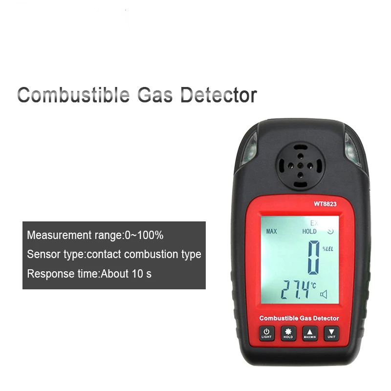 

WT8820/8823 Combustible Gas Detector Natural Gas Methane Alarm