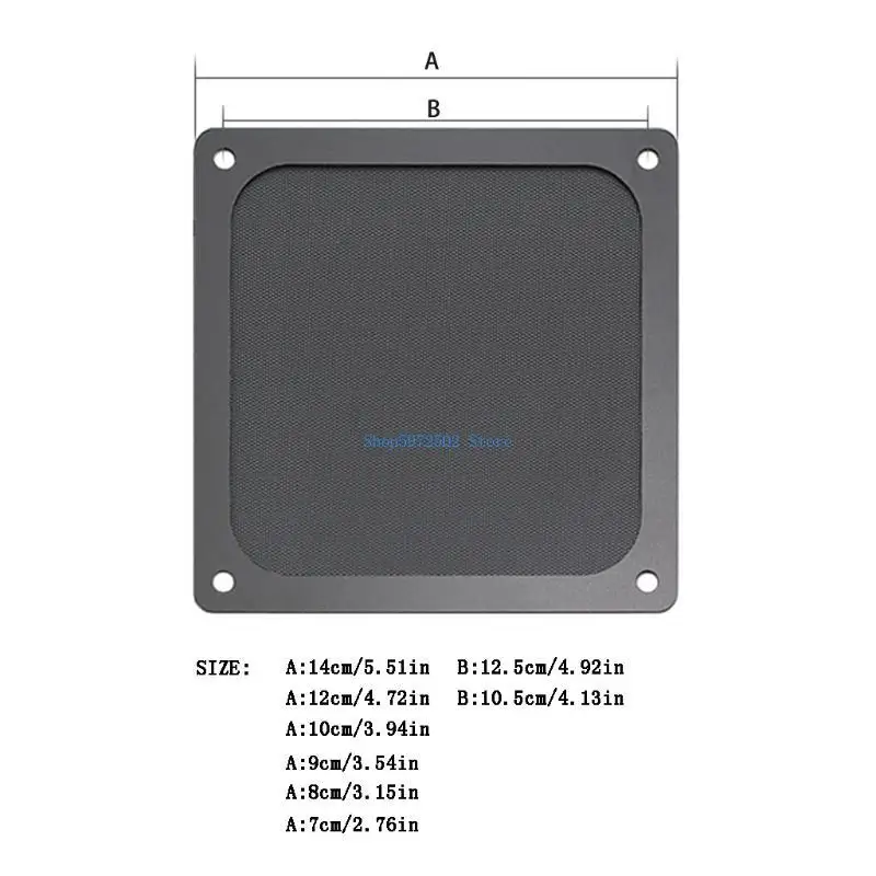 Y3NC Dust Filter Black Computer PC Dustproof Cooler Fan Cover Dust Filter