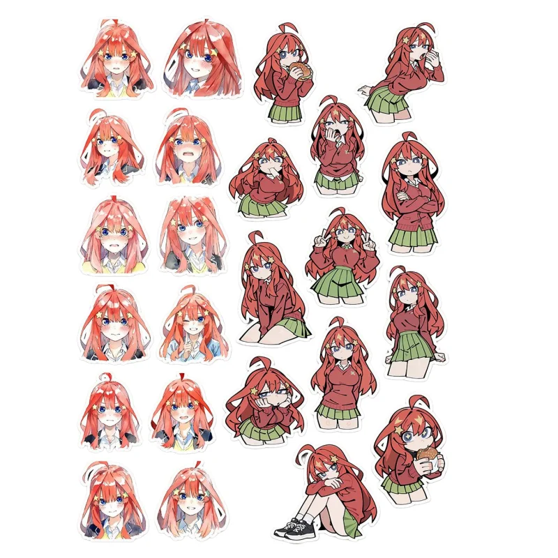 The Quintessential Quintuplets‌ Nakano Itsuki‌ Anime character cartoon expression stickers handbook diy decoration stickers gift view 6