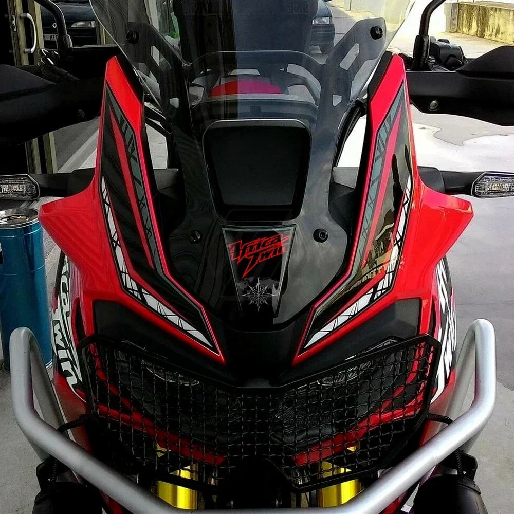 3D Resin Motorcycle Stickers For Honda Africa Twin 2016-2019 Motorcycle Front Fairing Protection Decals