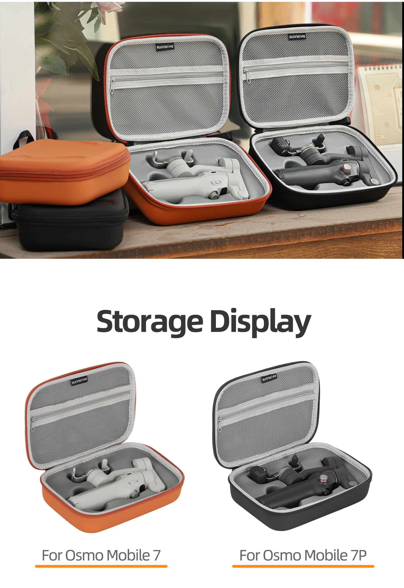 حقيبة التخزين ل DJI Osmo Mobile 7/7P يده Gimbal المضادة للسقوط حمل حقيبة يد مقاومة للماء لملحقات DJI OM 7/7P