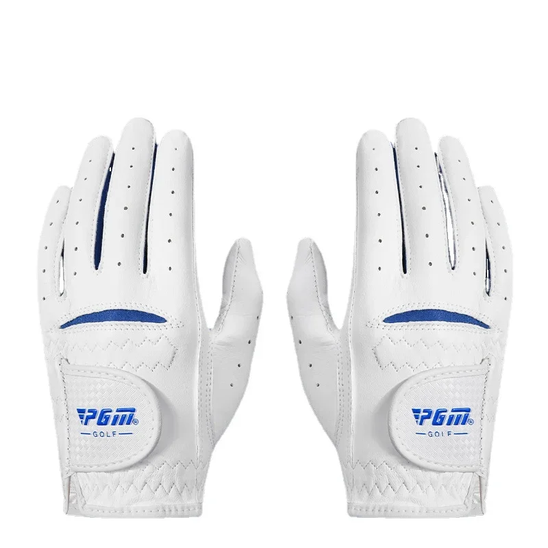 PGM 1 Pair Kids Golf Gloves Boys Girls Cape Kid Genuine Leather Sport Hand Glove Wear Breathable Training Protective ST023