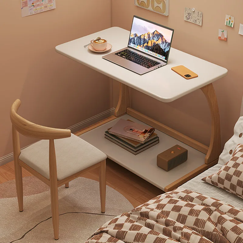 Bedside table removable small table simple computer desk bedroom home desk student dormitory study table solid wood legs