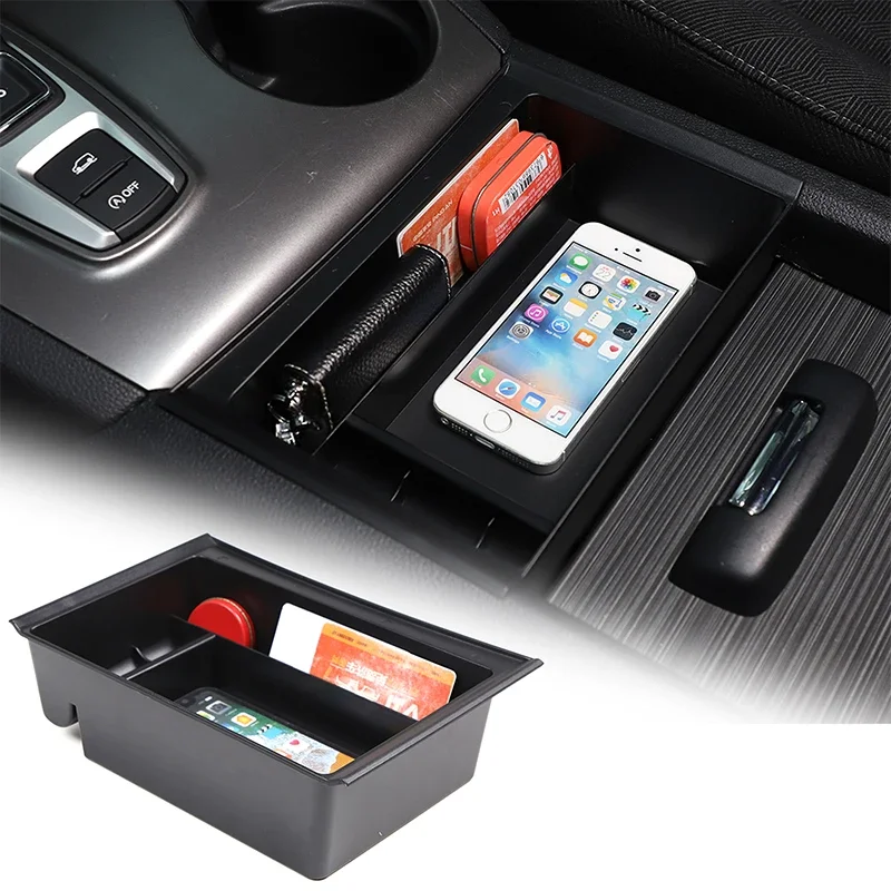 For Honda Pilot 2015-2022 ABS Car Center Armrest Box Storage Box Mobile Phone Tray Item Organizer Car Accessories