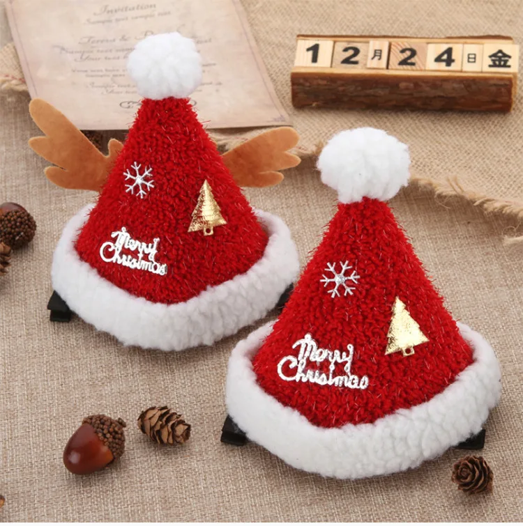 

Christmas gold and silver snowflakes, Christmas hats, gold velvet decorations, scene atmosphere, photo props