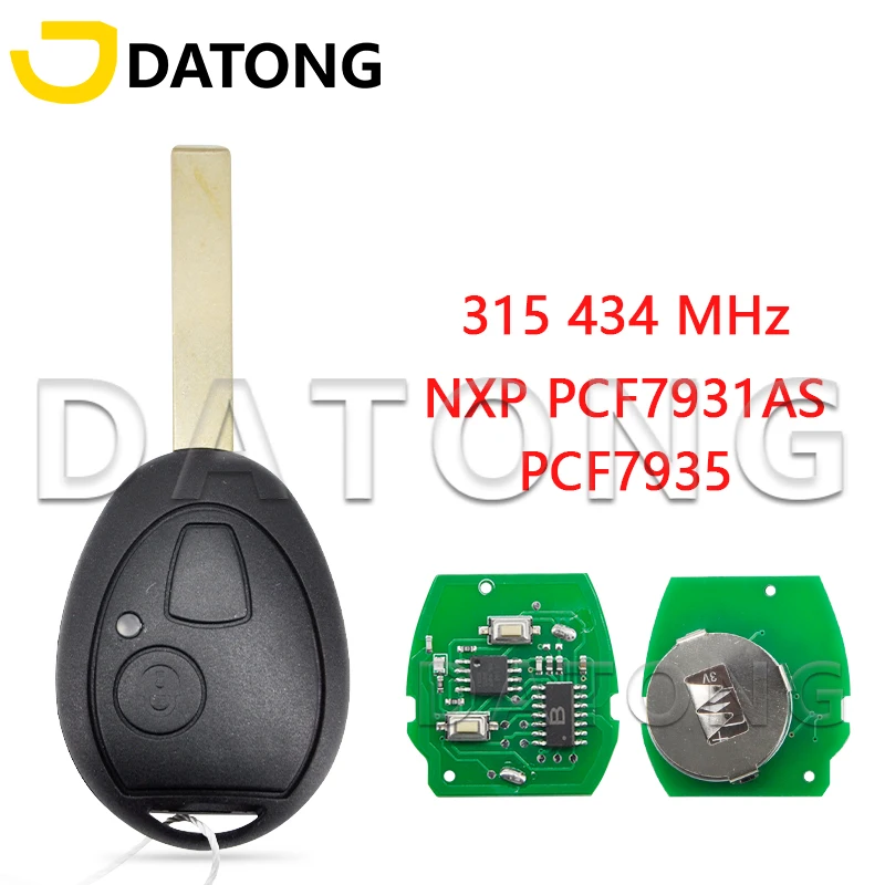 Datong World 315/434 MHz ID73 PCF7931/7935 Car Remote Control Key For BMW Mini Cooper R50 R53 Replace Smart Key