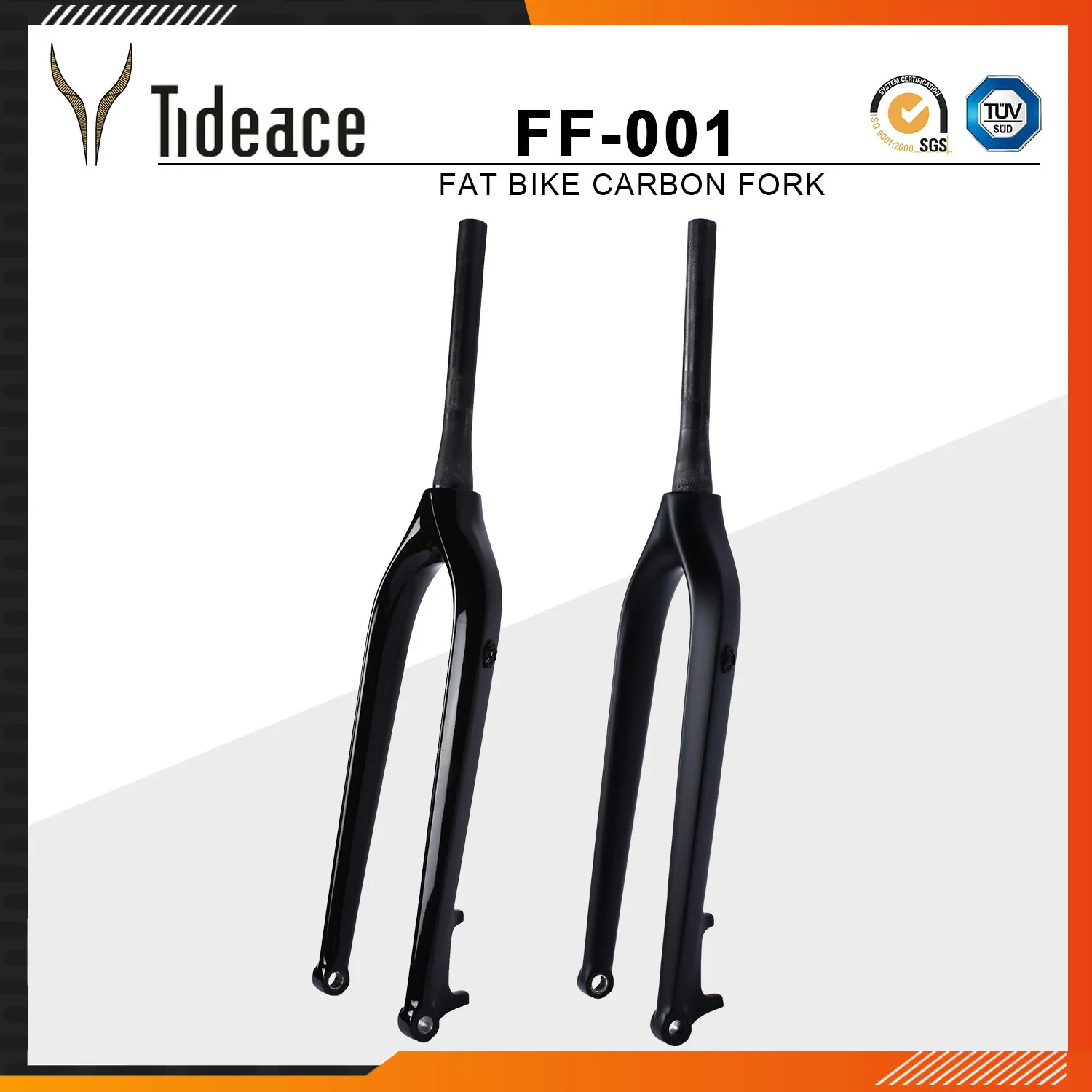 Full Carbon Fiber Bicycle Fork Fat Bike Track Front Fork Disc Brake Snow Bike Beach Carbon Fork 150mm Fat Bicicleta Accessories