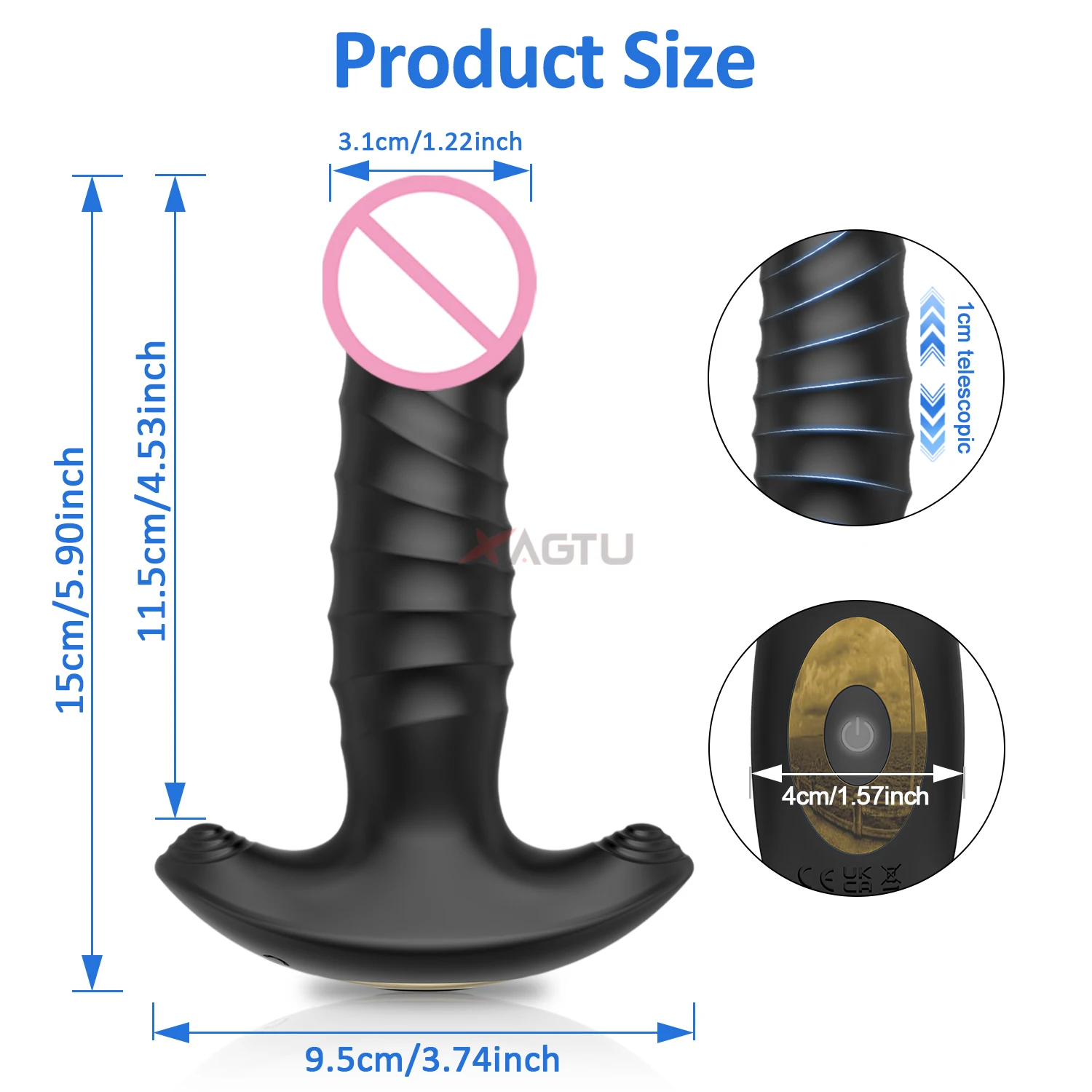 APP التحكم التوجه المكونات الشرج هزاز ذكر جهاز تدليك للبروستاتا تلسكوبي تهتز بعقب ألعاب جنسية للنساء الرجال