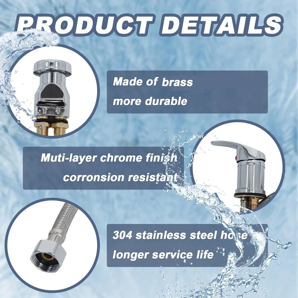 

Shampoo Bowl Faucet, Faucet Kit Shampoo Hose For Sink Faucet With Sprayer, Hair Salon Sink Faucet Sprayer Hose Set