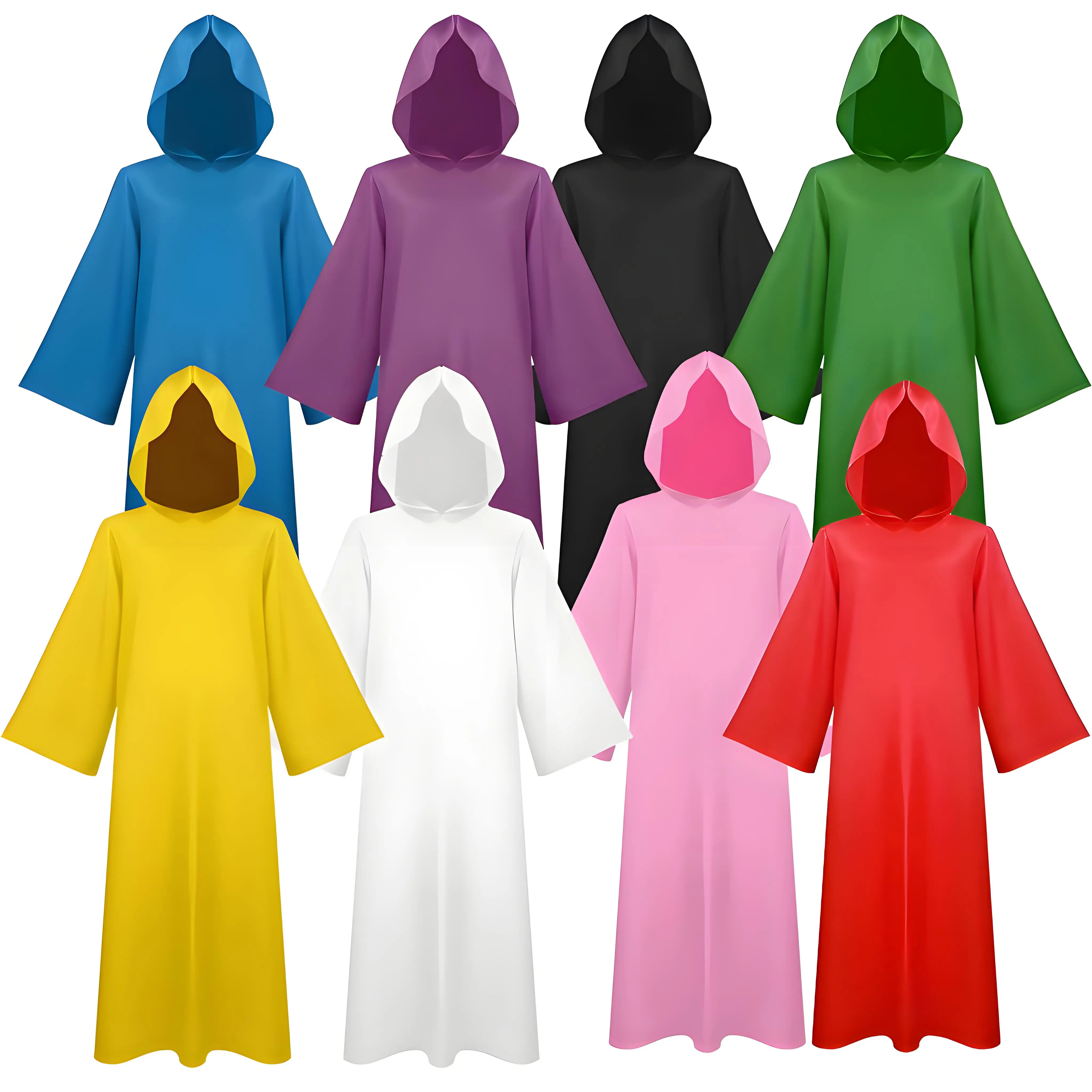 

Medieval Monk Long Shirt Hooded Robe Adults Scary Ghost Priest Cosplay Costumes Halloween Wizard Tunic Cloak