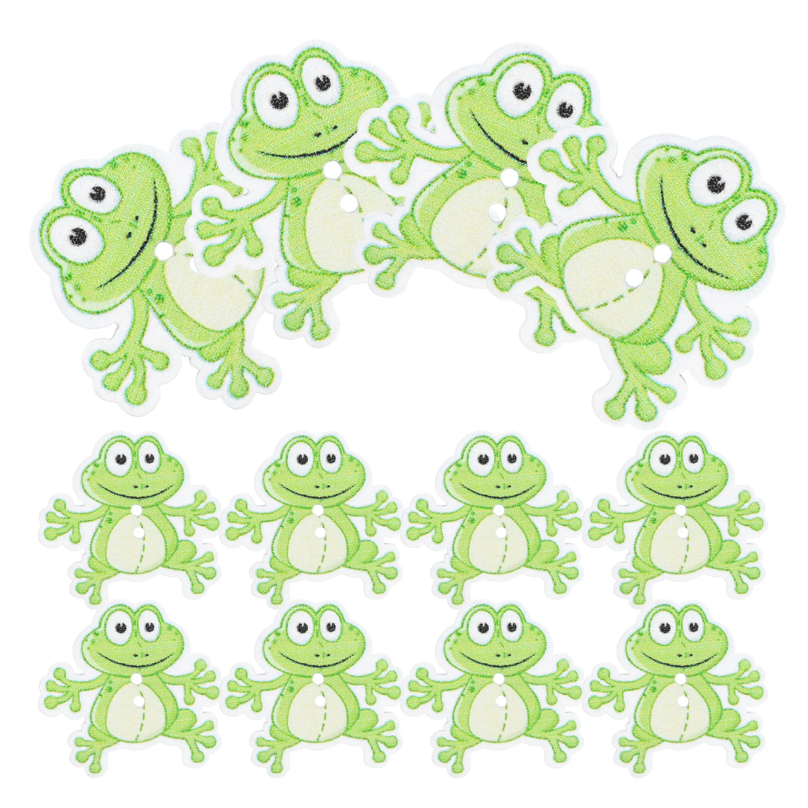 

50pcs Wooden Buttons Diy Cute Cartoon 2 Hole Sewing Buttons For Craft Scrapbook Knitting Hats Bags Wedding Festival Decor