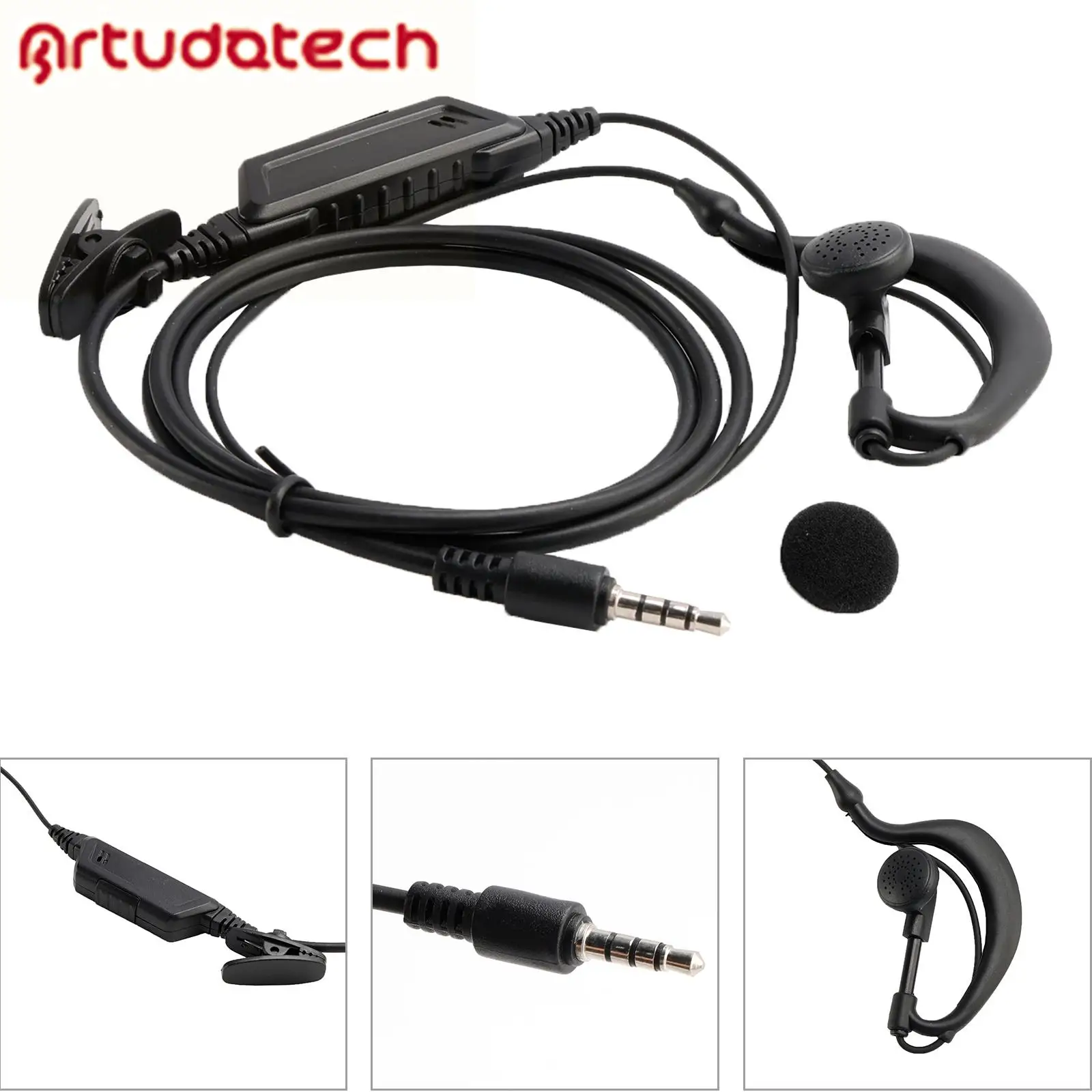 

PNC380-T35 Гарнитура с ушным крючком для Hytera PNC360 PNC370SE PNC380 PNC380SE G32 G36