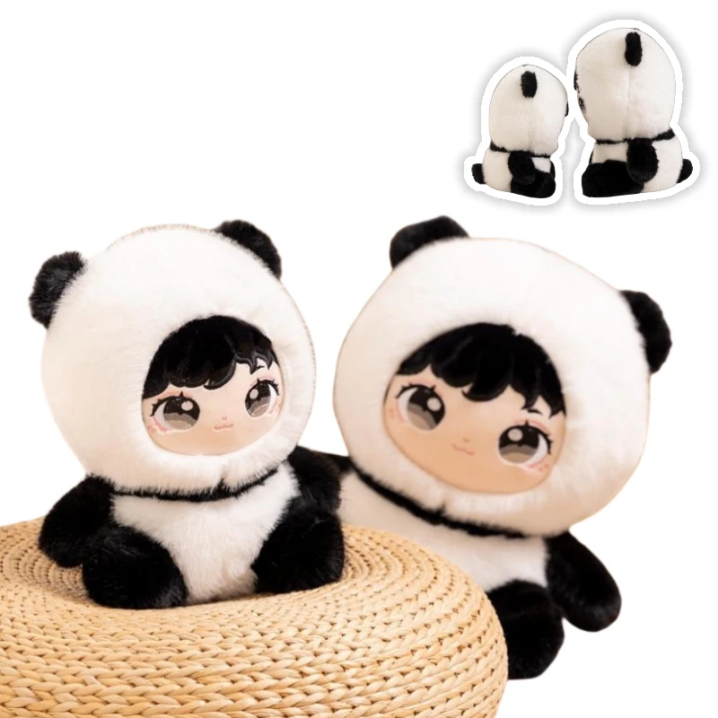 Kawaii Animal Panda Brinquedos de Pelúcia, Almofada Criativa, Bonecas Super Macias, Decoração Infantil, Girl Lover, Bebé, Engraçado, Dia das Bruxas, Presente de Aniversário, 28 cm, 38cm