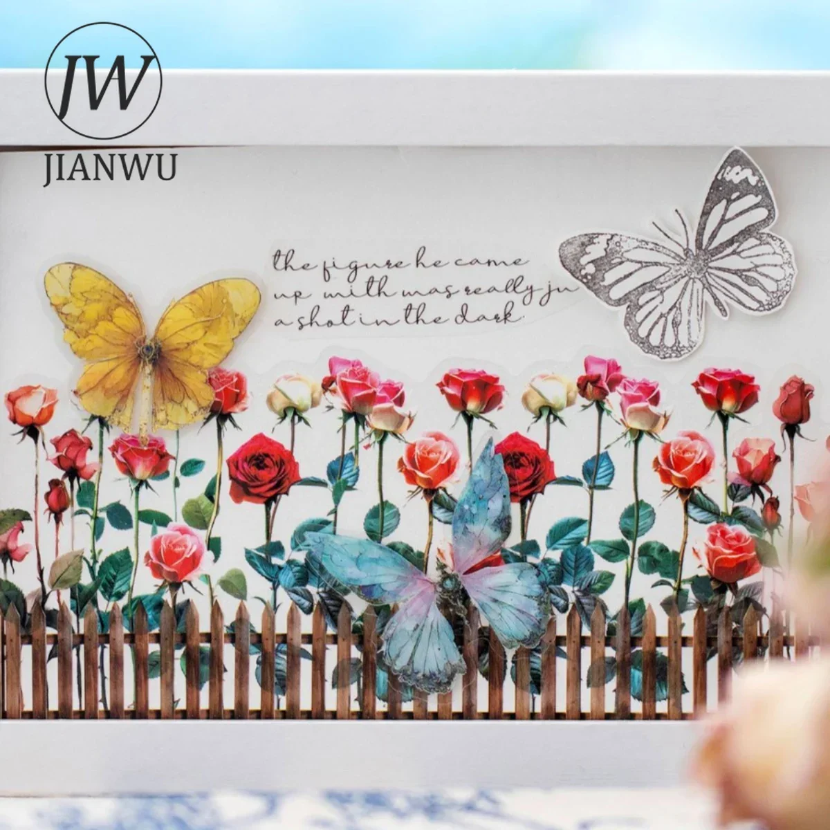 JIANWU Spring Mountain Flower Vine Series Vintage Plant Landscaping Material Collage PET Sticker Creative DIY Journal Stationery