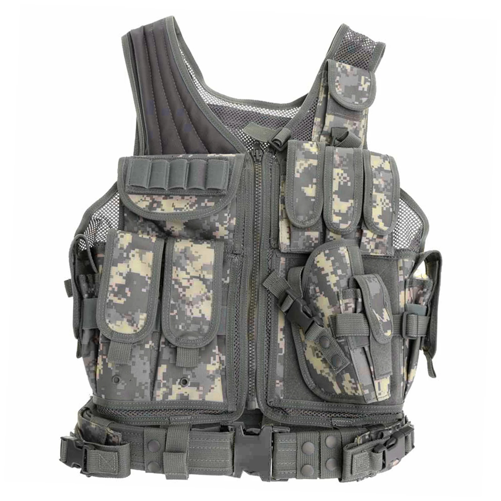 Chaleco de poliéster para caza, chaleco táctico militar para exteriores, poliéster, Airsoft, juego de guerra, chaleco de caza para acampar y hacer senderismo