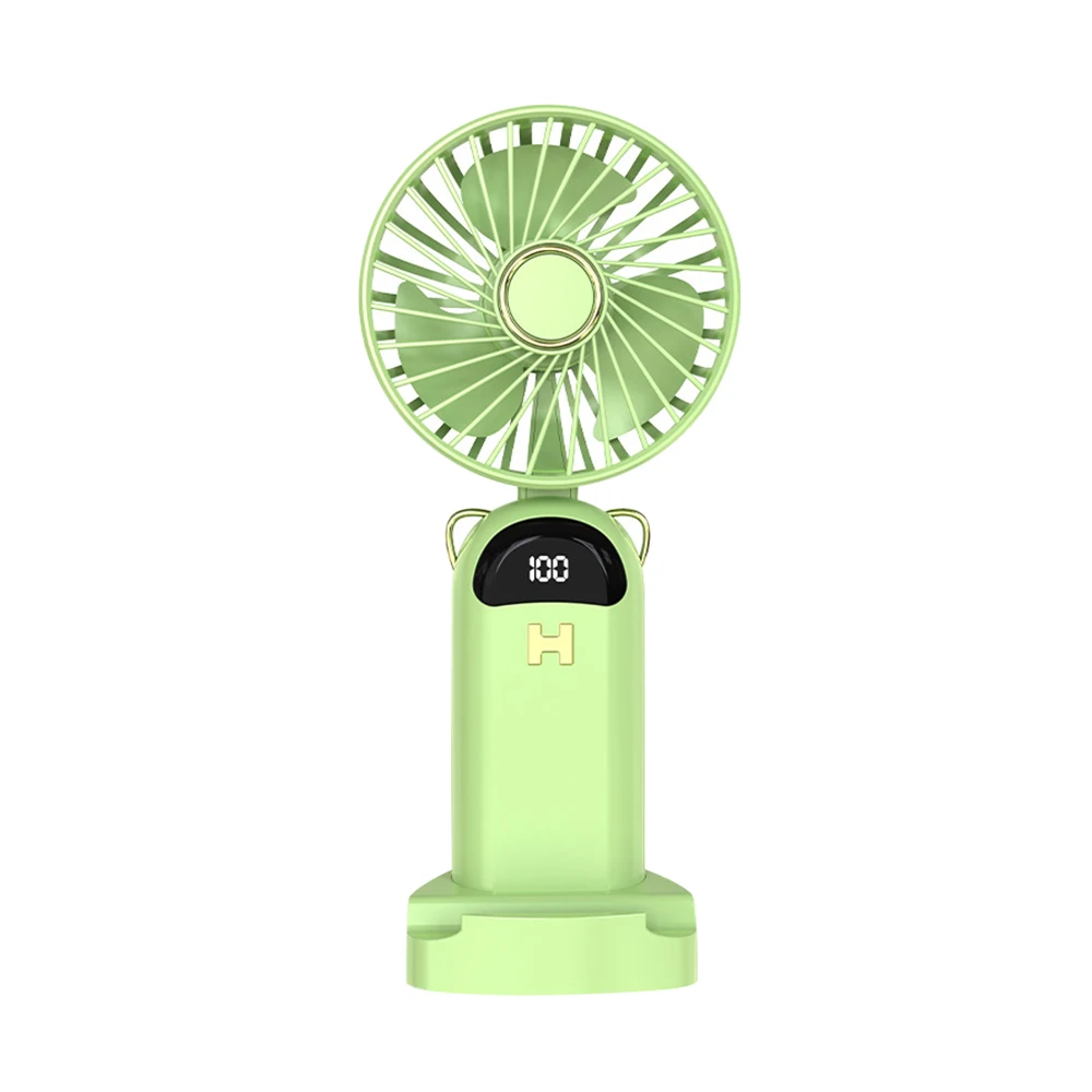 Mini Portable Handheld Fan Student Small Fan Digital Display Folding Desktop Aromatherapy USB Charging Hanging Neck Electric Fan