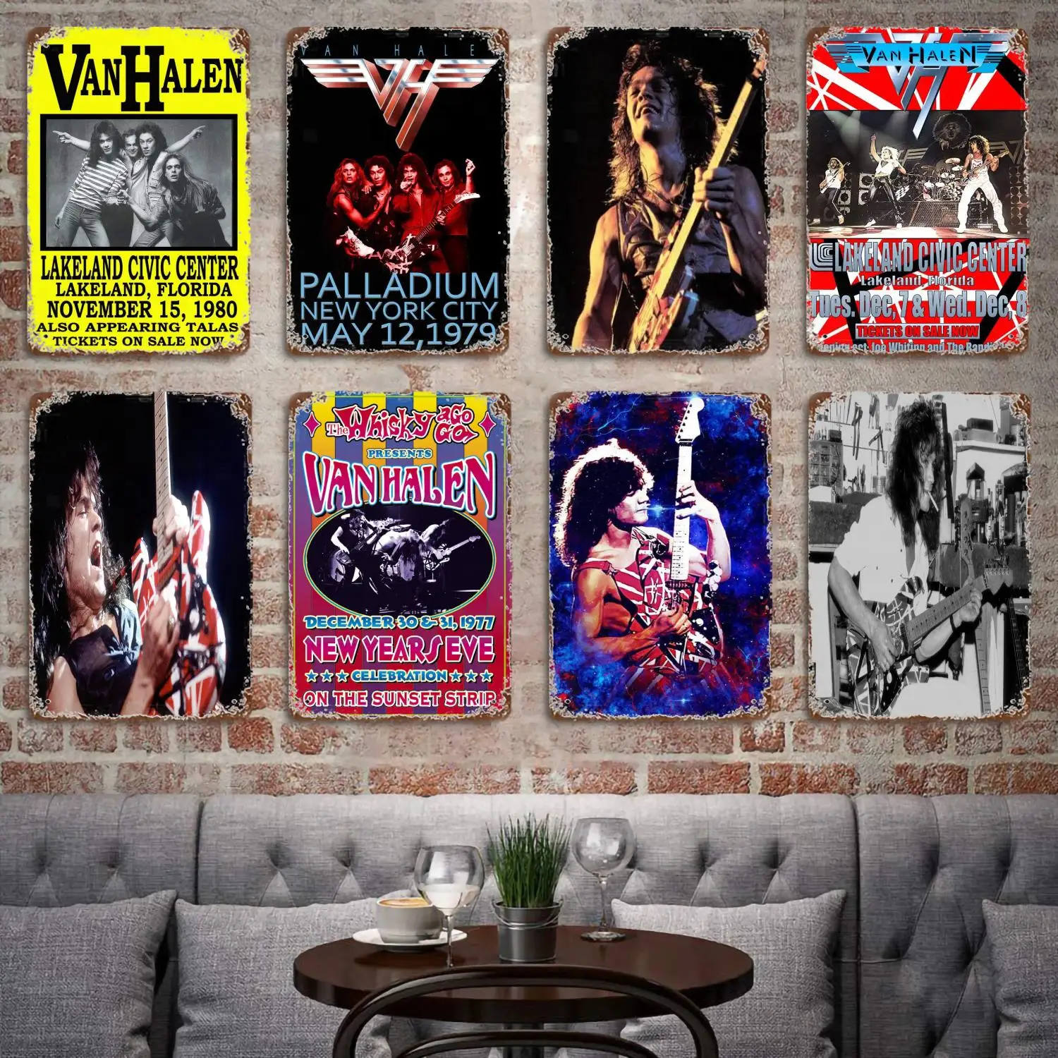 

Van Halen Bands metal Decor Poster Vintage Tin Sign Metal Sign Decorative Plaque for Pub Bar Man Cave Club Wall Decoration