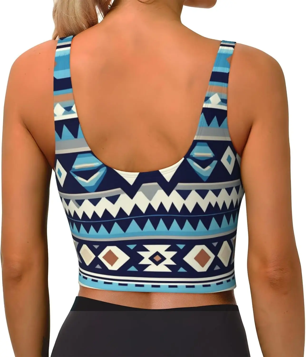여성용 스포츠 브라 탈부착 가능한 패드 요가 탱크탑 운동 러닝 크롭탑 스포츠 운동복 러닝 하이킹 바이커 요가용
